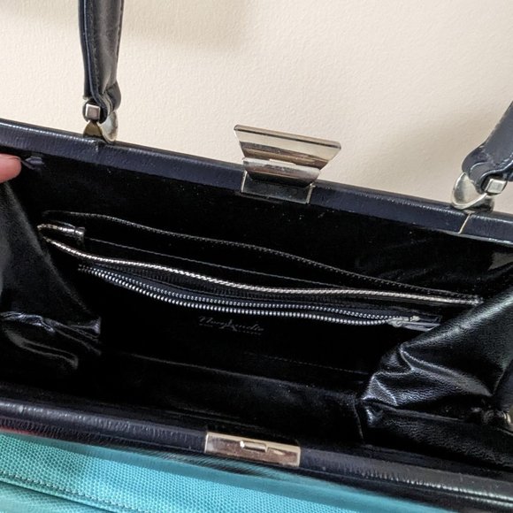 Normandie Vintage Leather Satchel Purse Handbag - Picture 6 of 7